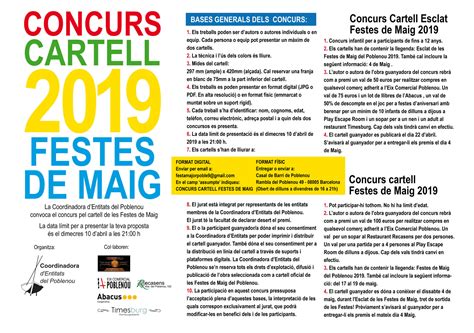 Concurs de cartells Festes de Maig