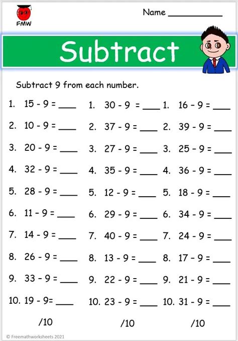 Simple Subtraction Algorithm Worksheet 的图像结果