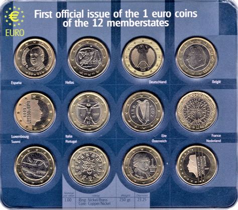 First official issue of the 1 euro coins of the 12 memberstates. | bol.com