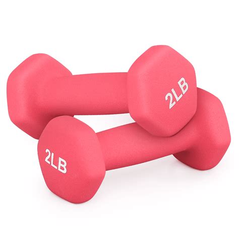 MADOG Set of 2 Neoprene Coated Dumbbell Hand Weights, Anti-Roll Non ...