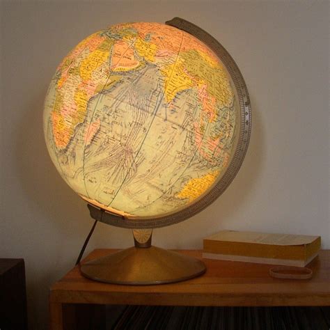 Illuminated globe. | World globe lamp, I love lamp, Globe lamps
