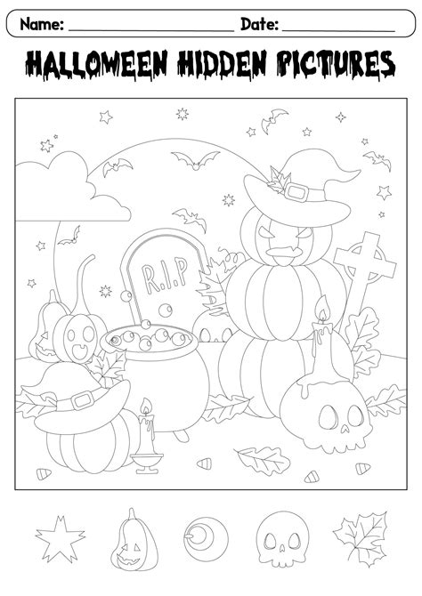 Halloween Hidden Pictures Printable Pdf