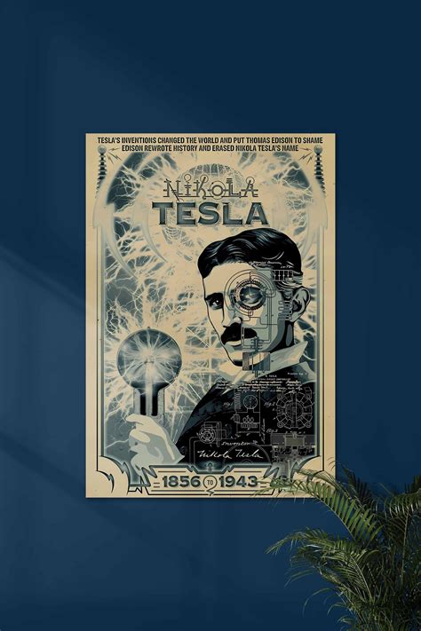 Memorial of TESLA | Nikola Tesla | GENIUS POSTERS | Posterized.in