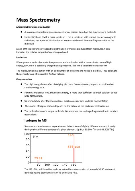 Mass Spectrometry - Fragmentation,MALDI. - Mass Spectrometry Mass ...
