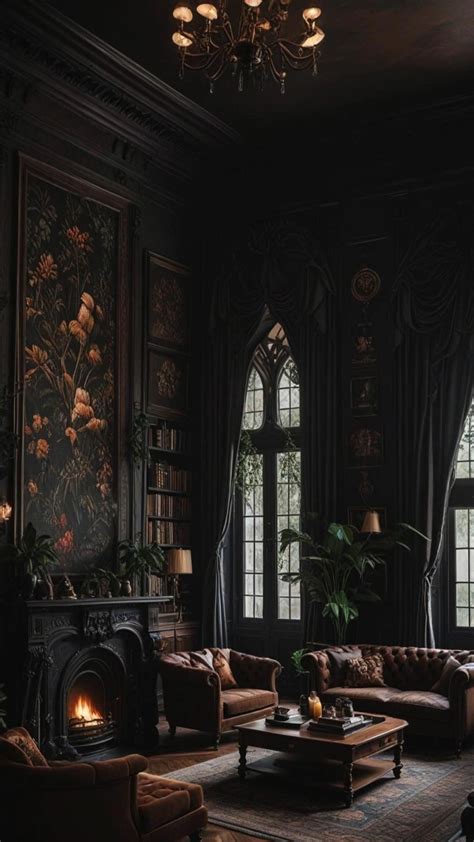 Dark Academia Interior | Living Room Decor | Living Room Inspiration ...