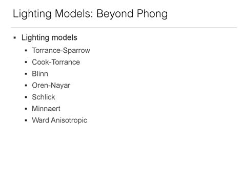 Image result for Lighting Models in Computer Graphics
