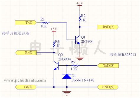 两例简单的RS232与TTL电平转换电路的效果图演示_基础硬件电路图讲解 - 科普电气网