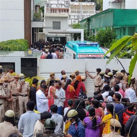 Fans gather outside Puneeth Rajkumar's house to pay last respects. See ...
