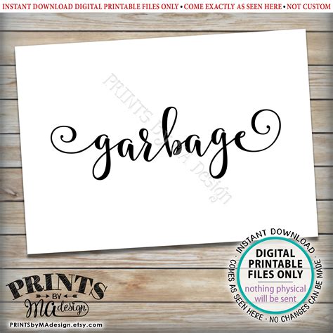 Image result for Household Garbage Sign