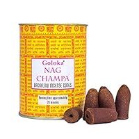 Goloka Wood Nagchampa Backflow Dhoop Cone (Brown, 24 Cones Each ...