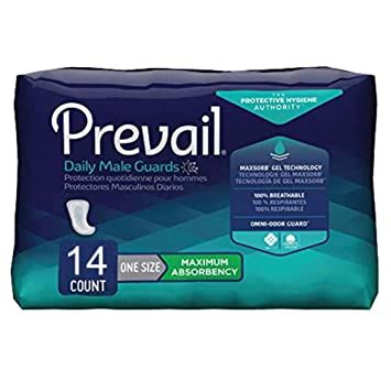 Prevail Bladder Control Guards for Men 12.4" - 14 Counts (For ...