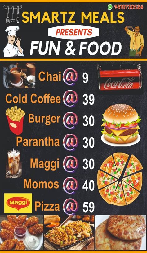 Menu at Smartz Meals, New Delhi