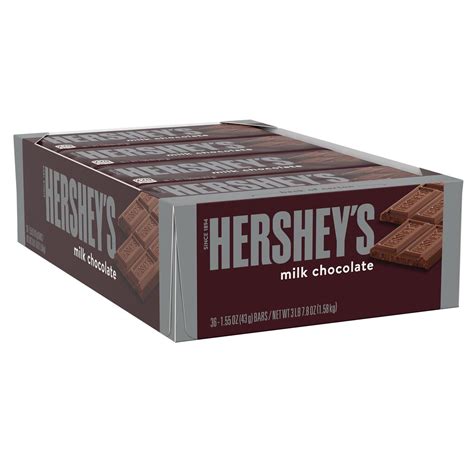 Buy HERSHEY'S, Milk Chocolate Candy, Bulk Individually Wrapped, 1.55 oz ...