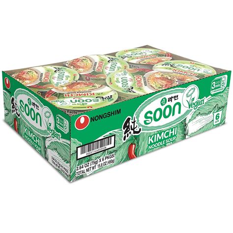 Nongshim Soon Kimchi Noodle Cup, 2.64 Ounce (Pack of 6)