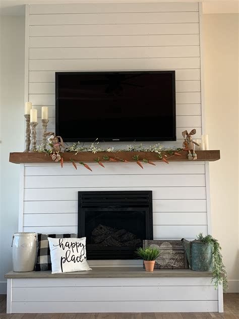 Shiplap Fireplace Mantel Decor Ideas
