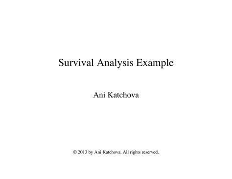 Image result for Survival Analysis Example