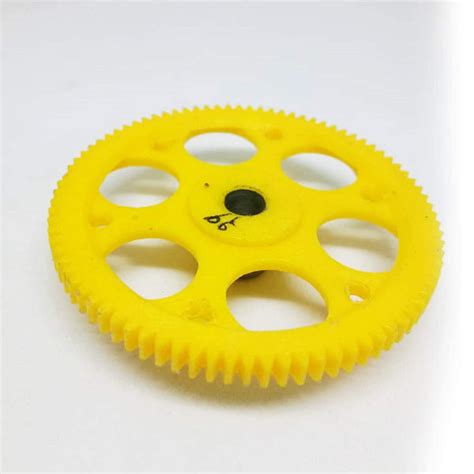 (THIN) 86 Teeth 55.5mm Spur Gear 6 mm Shaft (Yellow) – Indian Hobby Center