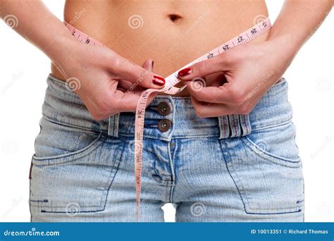 Close Up of Womans Waist and Tape Measure Stock Image - Image of ...