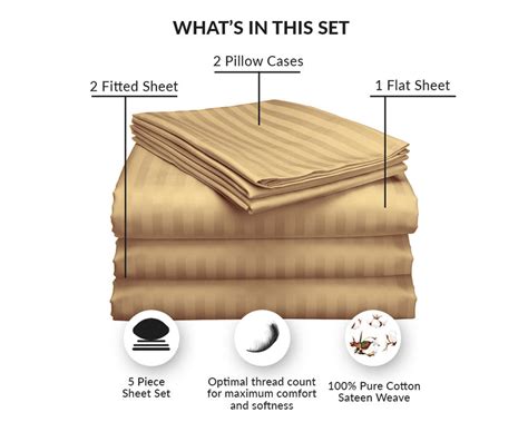 Taupe striped Split Sheets set for adjustable beds — comfortbeddings-usa