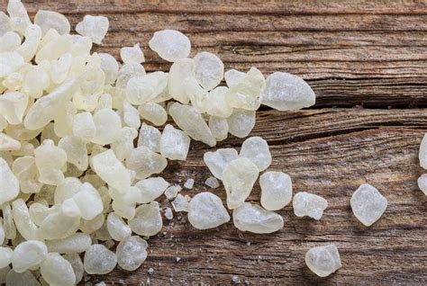 Premium Photo | Chios mastic tears on wooden background