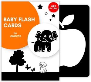 BabyCart Store Baby Flash Cards - Black & White | 0-12 Months | 28 ...