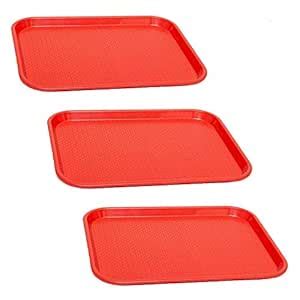 Coolkart (11 inch x 14 inch) Rectangle Tray Tea Coffee Snack Food ...
