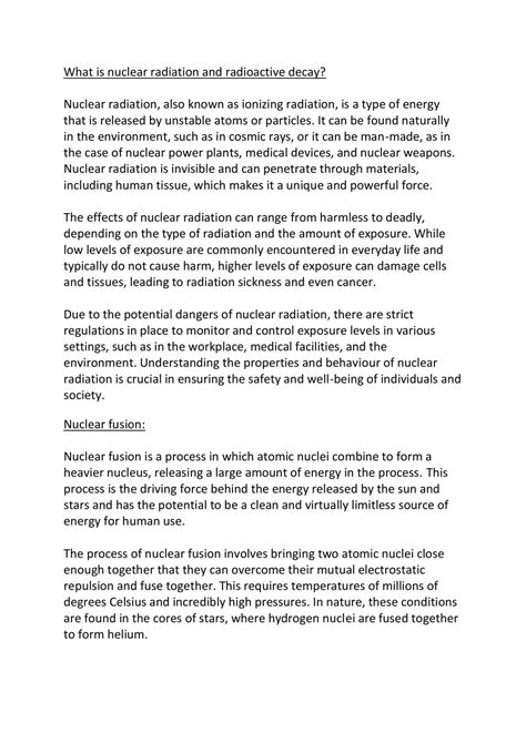 What is nuclear radiation and radioactive decay? | Biology A - A Level ...