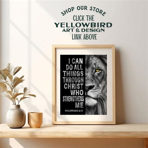 YELLOWBIRD ART & DESIGN Christian Wall Art & Decor for Men ...