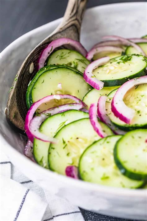 Cucumber Salad Recipe (Easy Cucumber Onion Salad) - (VIDEO!)