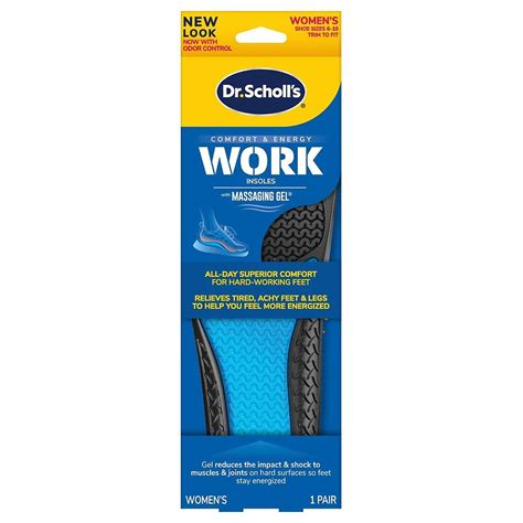 Dr. Scholl's Work All-Day Superior Comfort Insoles with Massaging Gel 6 ...