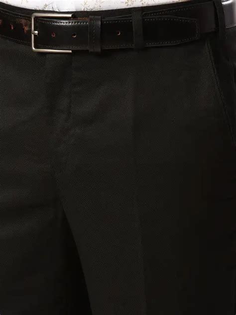 Men Black Smart Fit Structure Polyester Blend Trouser – MyRaymond