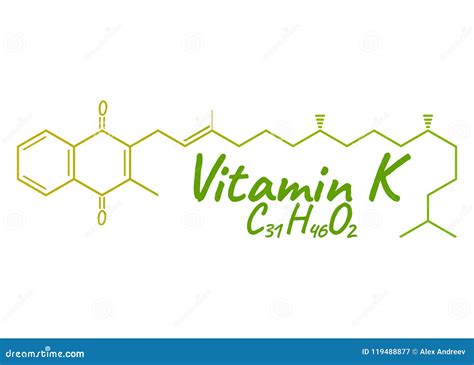 Label Et Icône De La Vitamine K Logo De Formule Chimique Et De Structure V Illustration de ...