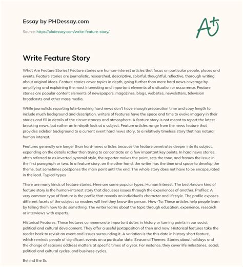 Image result for Feature Essay Examples