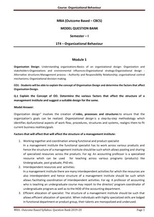 MBA Syllabus from 2019-20 190819 - Appendix – 3 Detailed Course ...