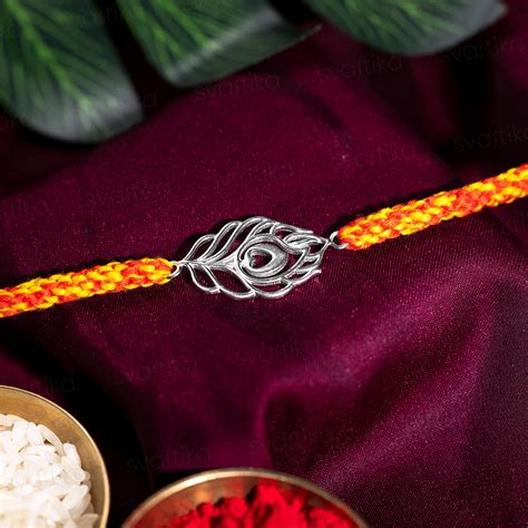 925 Pure Silver ༗ Morpankh Rakhi Hamper Box | Raksha bandhan Chocolate