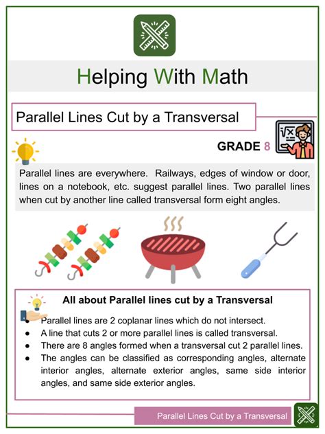 Image result for Transversal Angles Worksheet.pdf