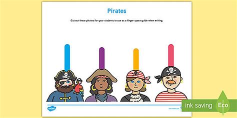 Pirate Writing Finger Spacers