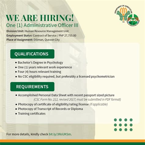 Department of Agriculture – Bureau of Agricultural Research Various ...