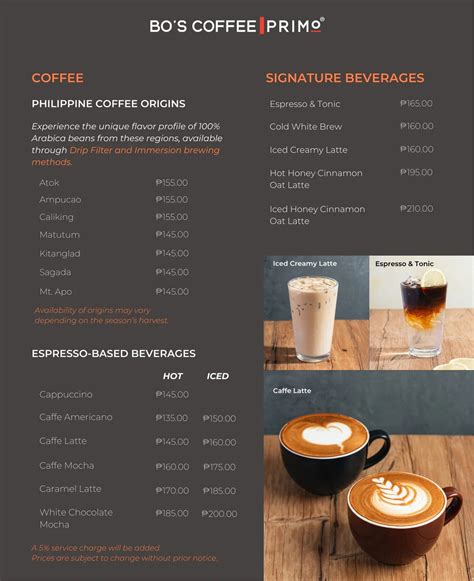 Bo's Coffee Philippines Menu and Prices [September 2024] - PhilMenu