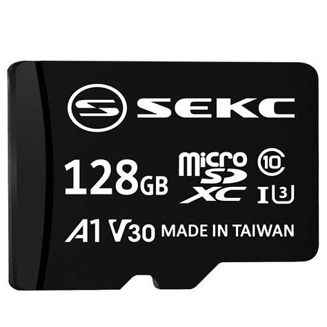 SEKC 128GB MicroSDXC Memory Card with Adapter - UHS-I U3, A1, V30, 4K ...