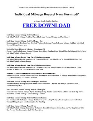 Ivmr Form - Fill and Sign Printable Template Online