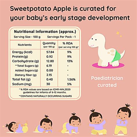 Buy Rorosaur Sweet Potato Apple Puree For Infants - 6+ Months Online at ...