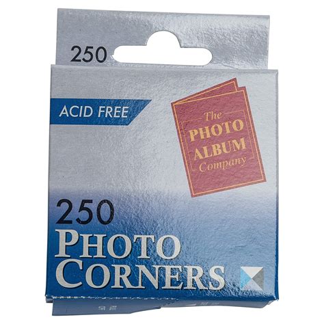 The Photo Album Company Dispenser Box with 250 Photograph Photo Corner ...