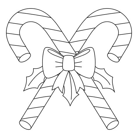 Christmas Candy Cane Coloring Pages