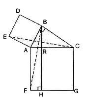 In the figure given alongside, squares ABDE and AFGC are drawn on the ...