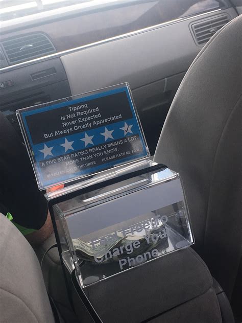 When your uber has a Tip Box : r/uber