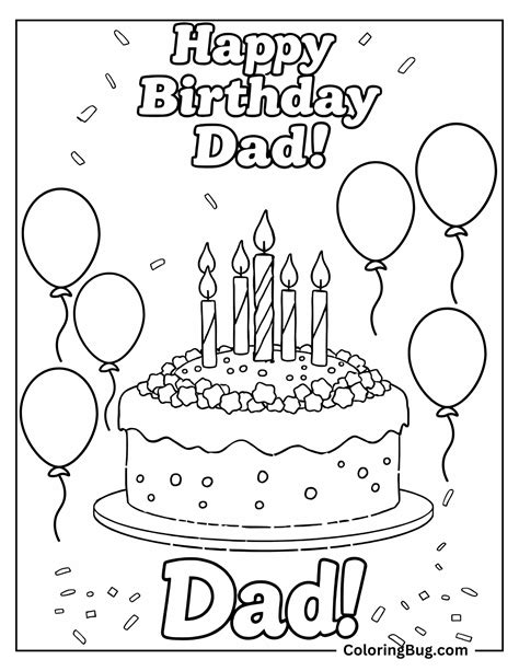 20 Happy Birthday Dad Coloring Pages (Free Printable PDFs)