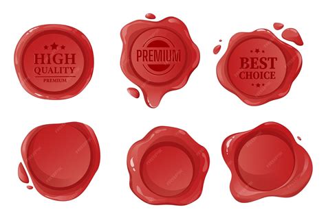 Premium Vector | Wax seal set graphic elements in flat design bundle of ...