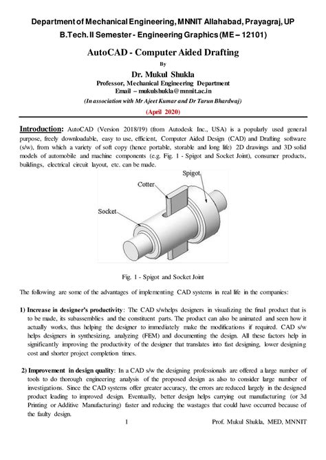 Auto CAD Notes - element analysis for second year students - Department ...
