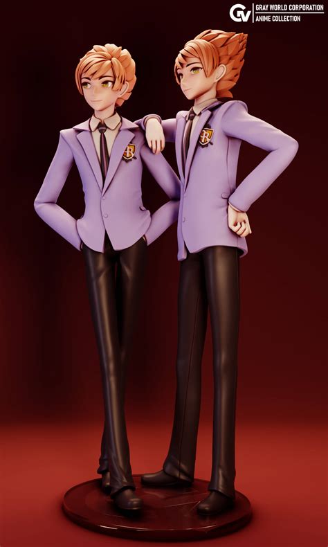 Hikaru and Kaoru - Ouran High School Host Club 3D Model by Gray World ...